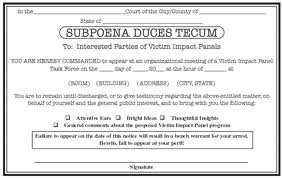 subpoena document - inland empire lawyer
