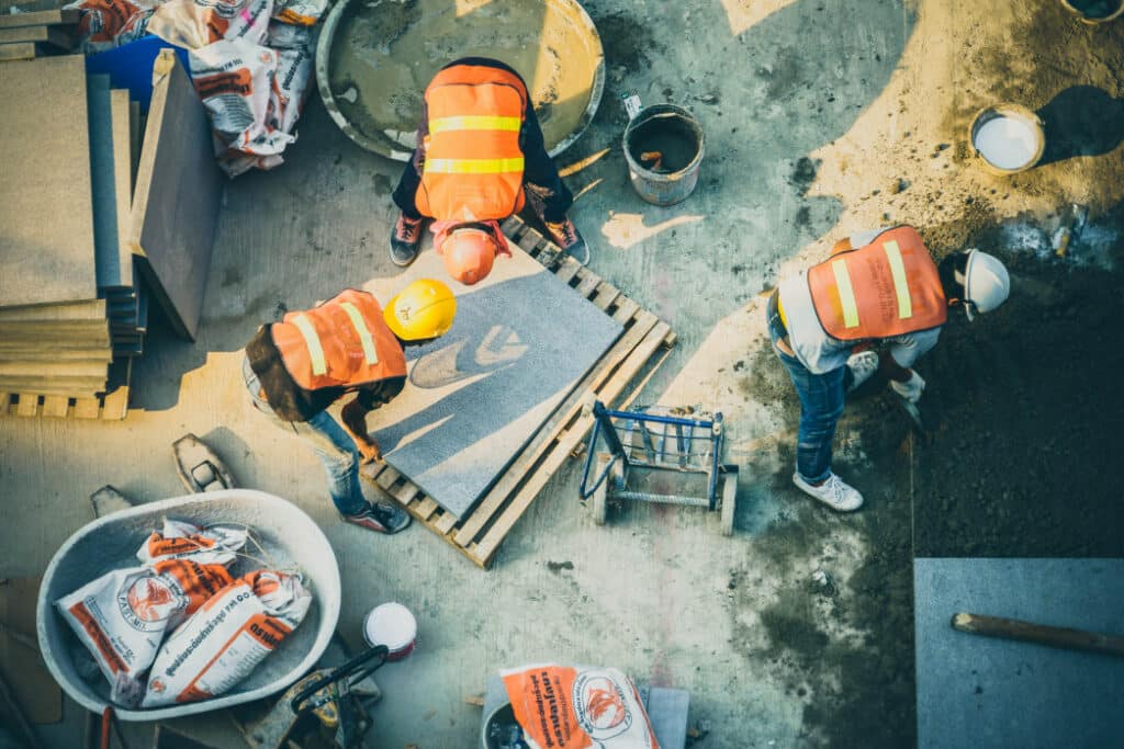 construction workers discussing construction accidents